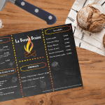 menu restaurant Caen Calvados réalisation par Auror Digital